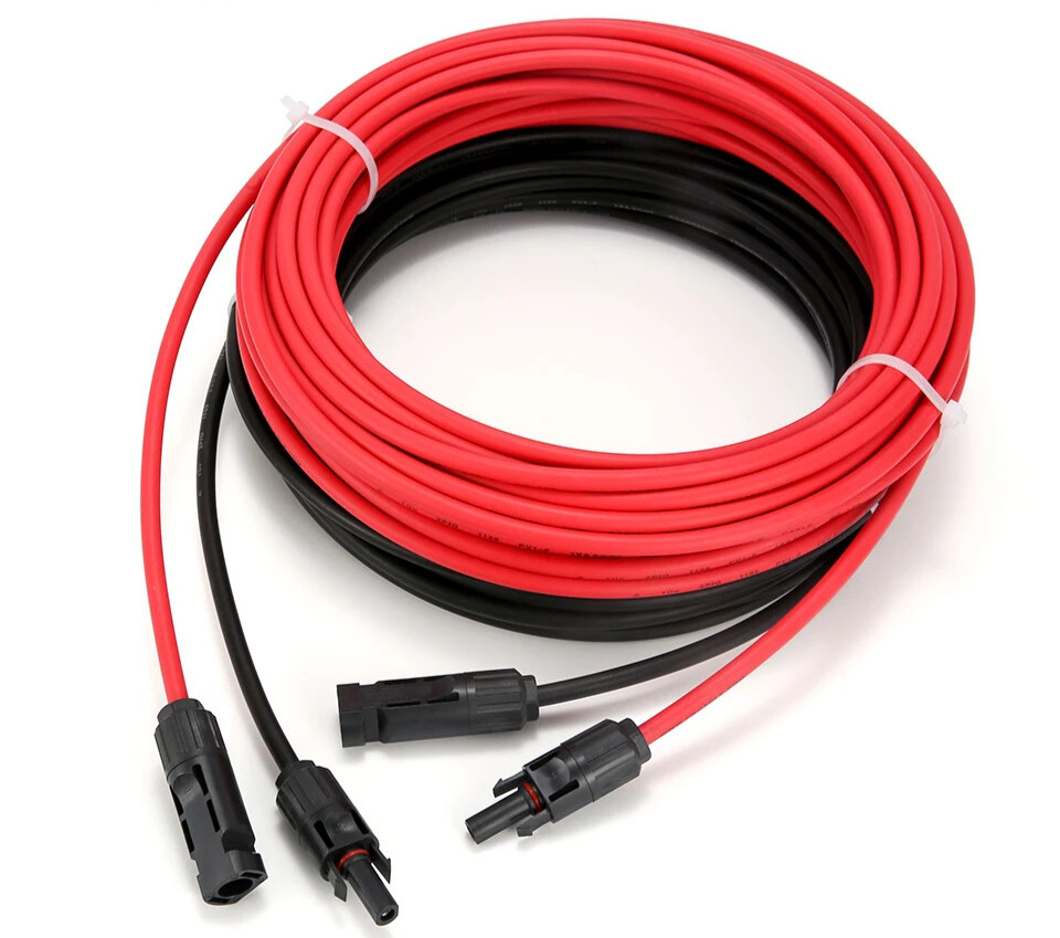 PV Cable 2.5/4/6mm² 10-14AWG Extension Cord Male Female Copper Wire US Plug