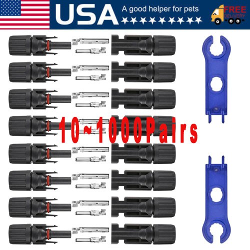 10/100PCS NEW Male Female Connector Set for DIY Solar Panel 30A Cable Waterproof