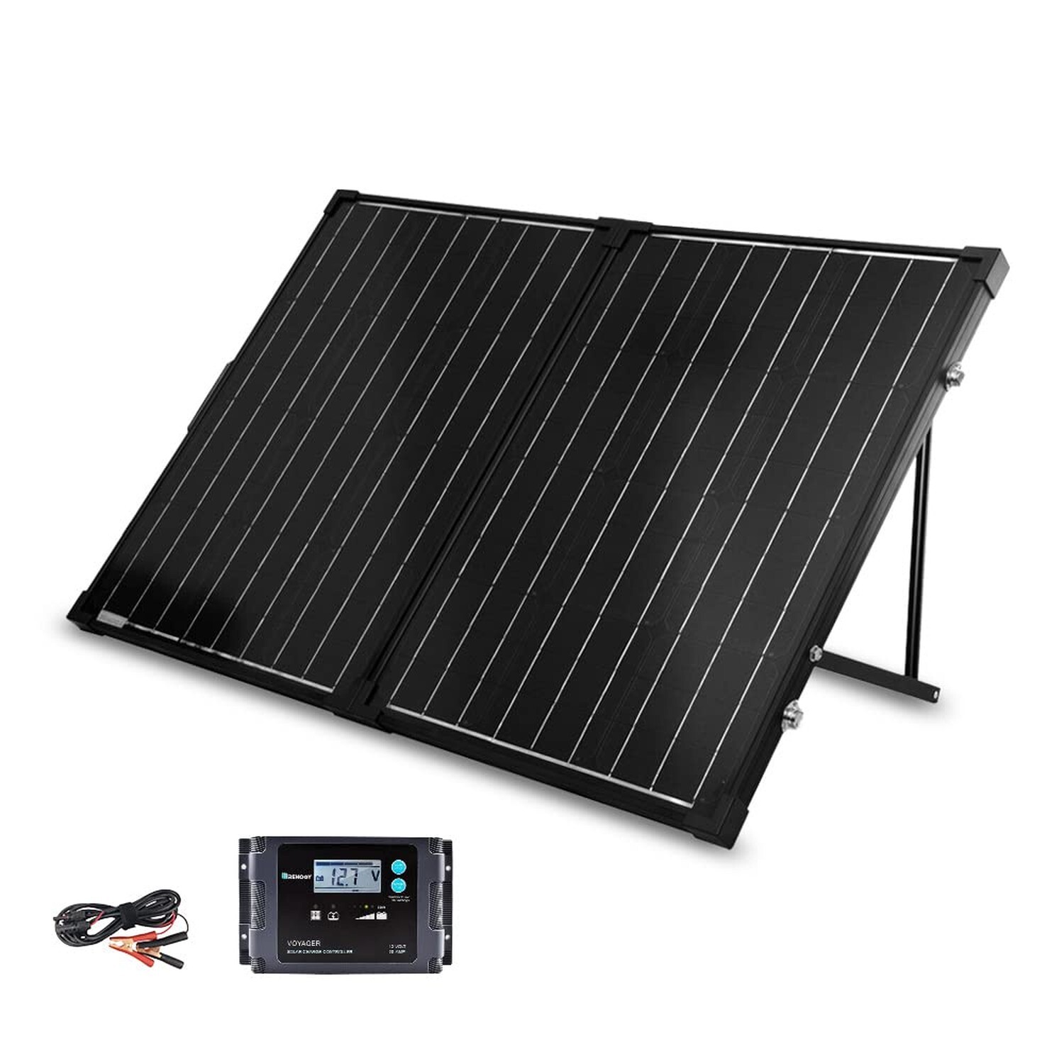 Renogy 100 Watt 12 Volt Portable Solar Panel with Waterproof 20A Charger Cont…