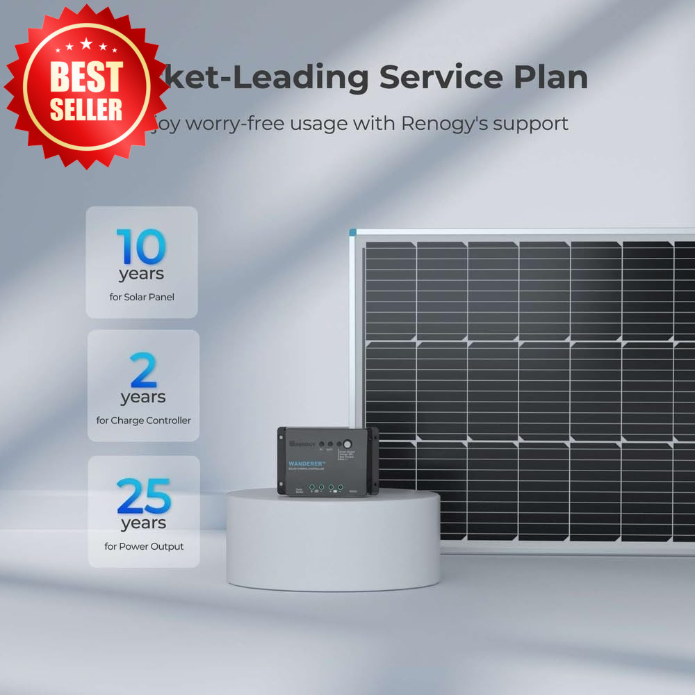 100W 12V Solar Panel Starter Kit 30A PWM Controller RV US