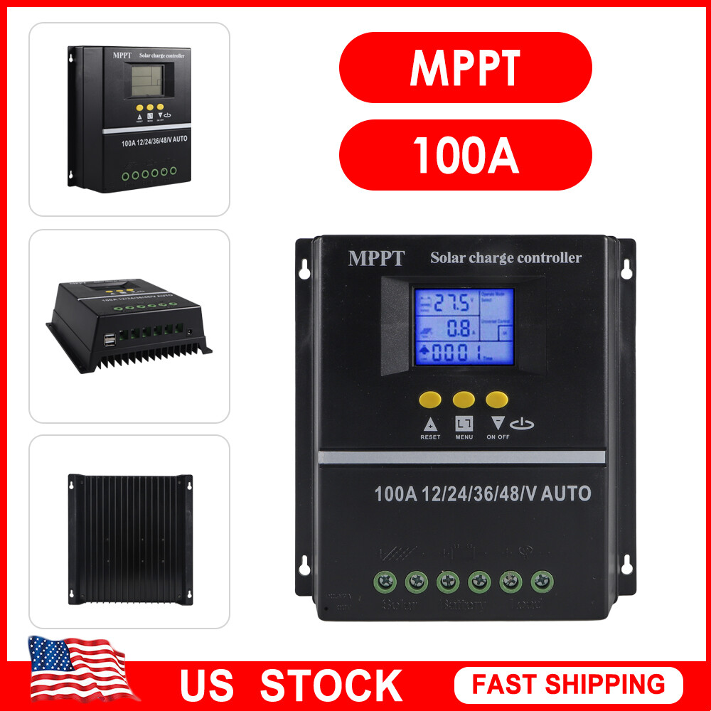 100A Solar Panel Kit Regulator For Auto Focus Tracking Charge Controller 12/24V