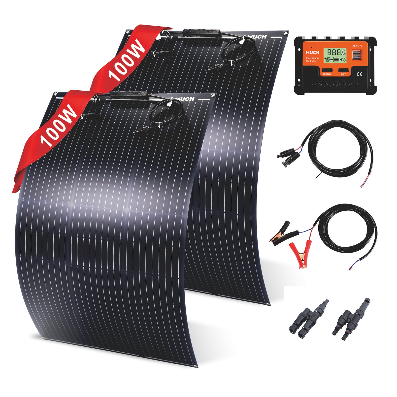 New 400W Solar Panel Monocrystalline Kit Off Grid RV Home Outdoor Camping New