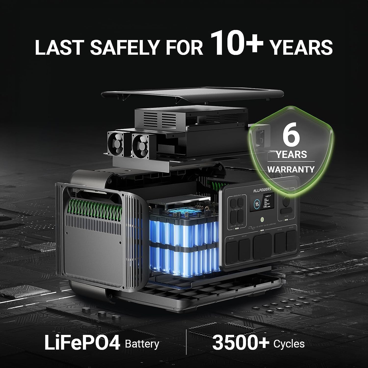 ALLPOWERS R2500 Solar Generator 2500W (4000W Peak), 2016Wh LiFePO4 Power Station