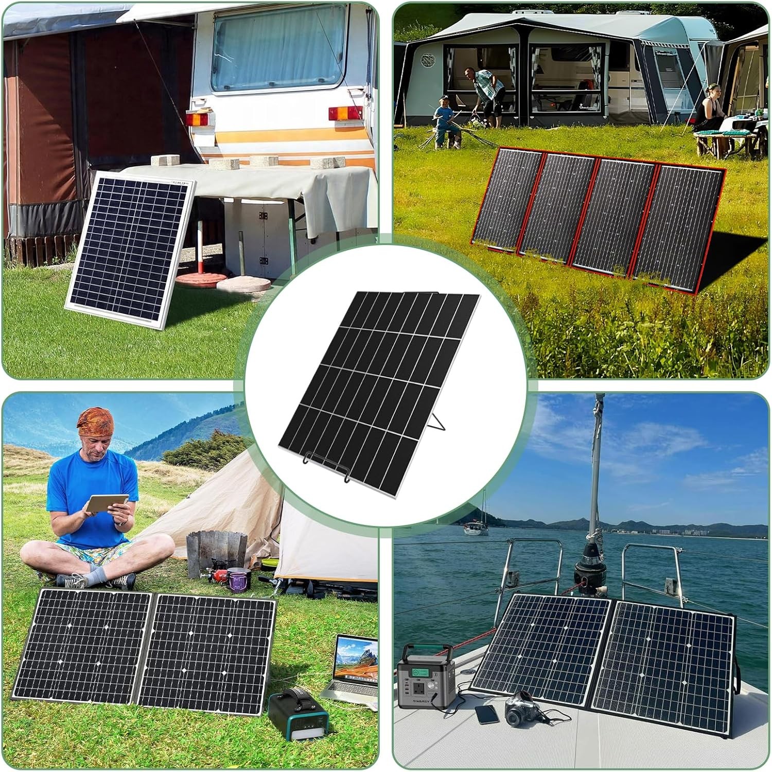 Solar Panel Mounting Bracket Metal Adjustable Kickstand for Portable Solar Panel