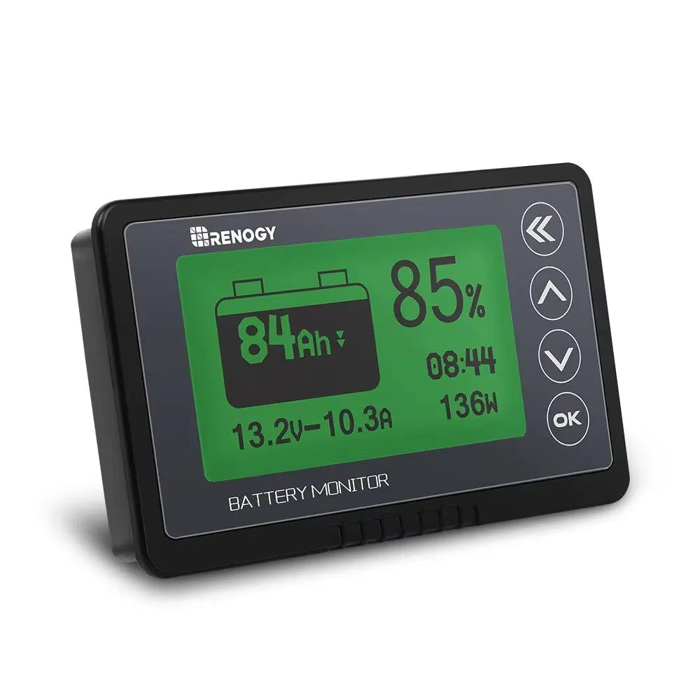 Renogy Battery Monitor 500A 10V-120V with Shunt High Low Voltage Alarm