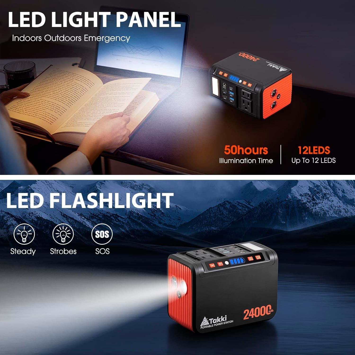 88.8Wh Solar Generator with LED Flashlight – Perfect for Outdoors & Emergencies