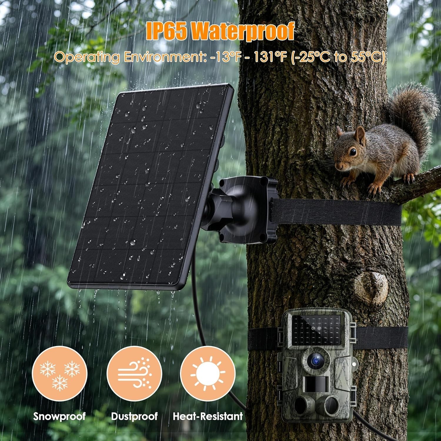 Trail Camera Solar Panel,6W Solar Charger Kit 6V/2A 9V/1.5A 12V/1A,4000mAh Ba…