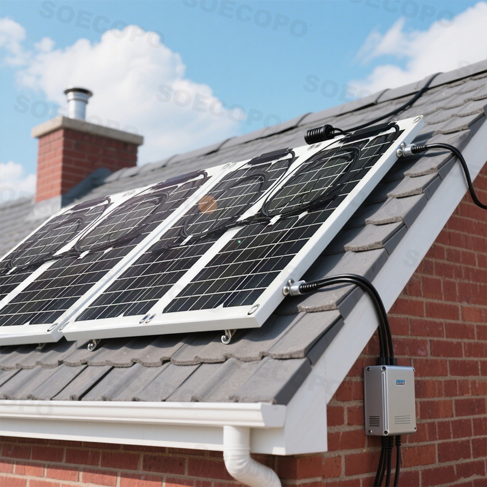 4 x 40W High-Efficiency PV Panels + 30A-100A Intelligent Controller for RV/HomE,
