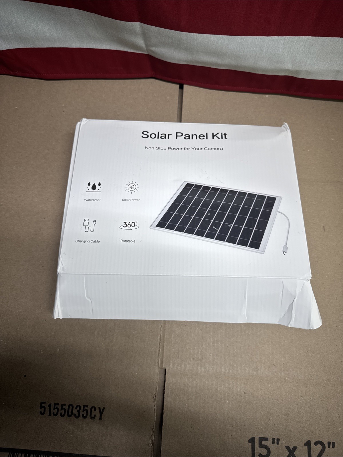 7w Solar Panel Kit, Usb C Type, With Wall Mount NOB