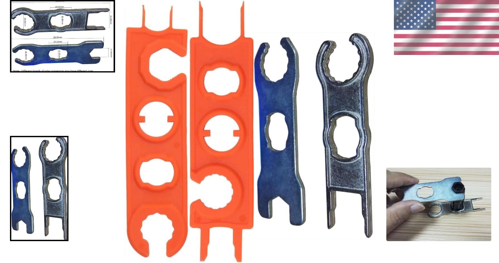 Ergonomic Solar Connector Spanner Tool Kit – 4 Pcs for Fast Assembly/Disassembly