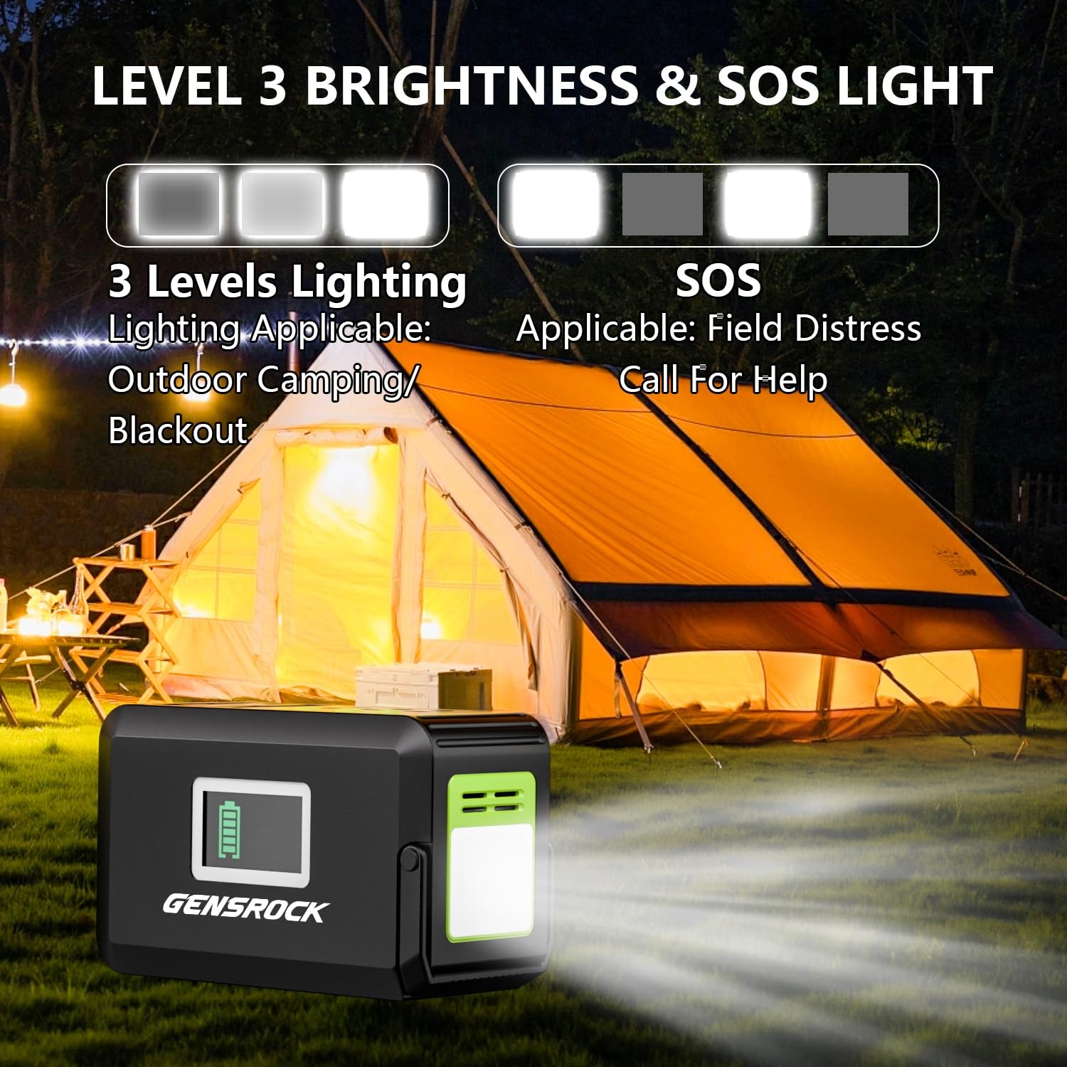 Portable Power Station 120W(220W Peak), 88Wh Camping Solar Generator, Lithium…