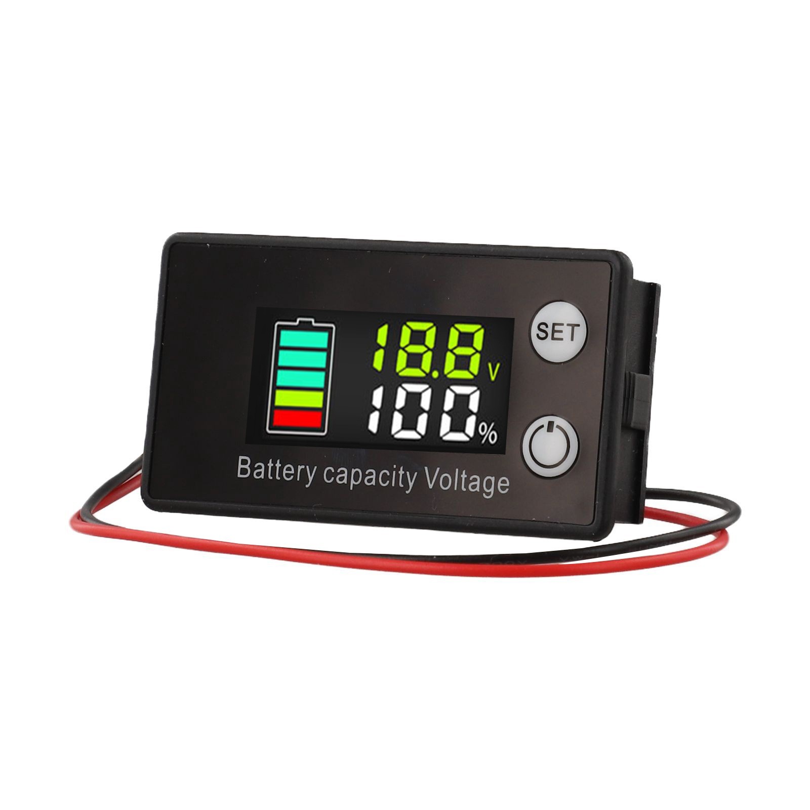 Battery Capacity Indicator LCD Screen Display Measurement Speed Twice Per Second