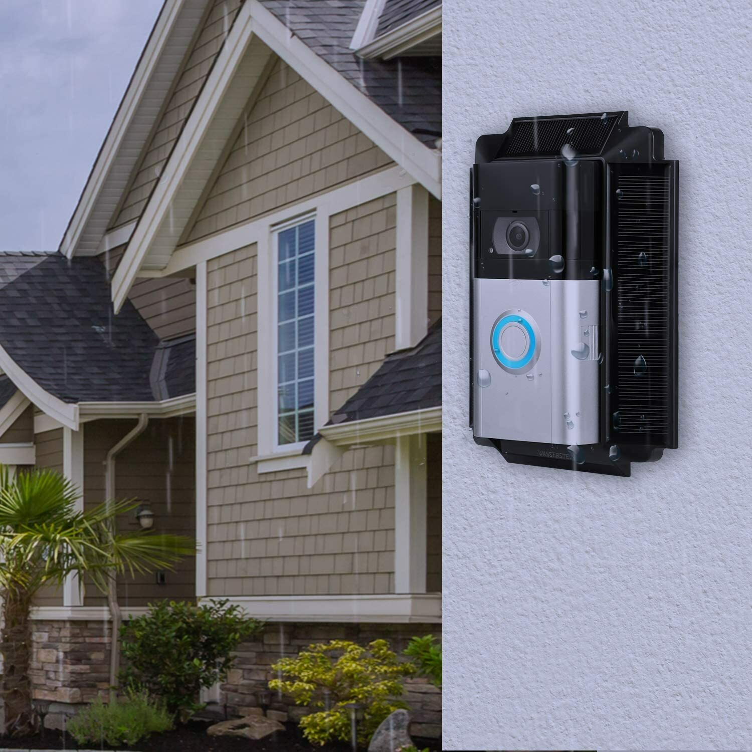 Solar Charger Mount for Ring Video Doorbell 3, 3 Plus, 4, Battery Plus and Pro