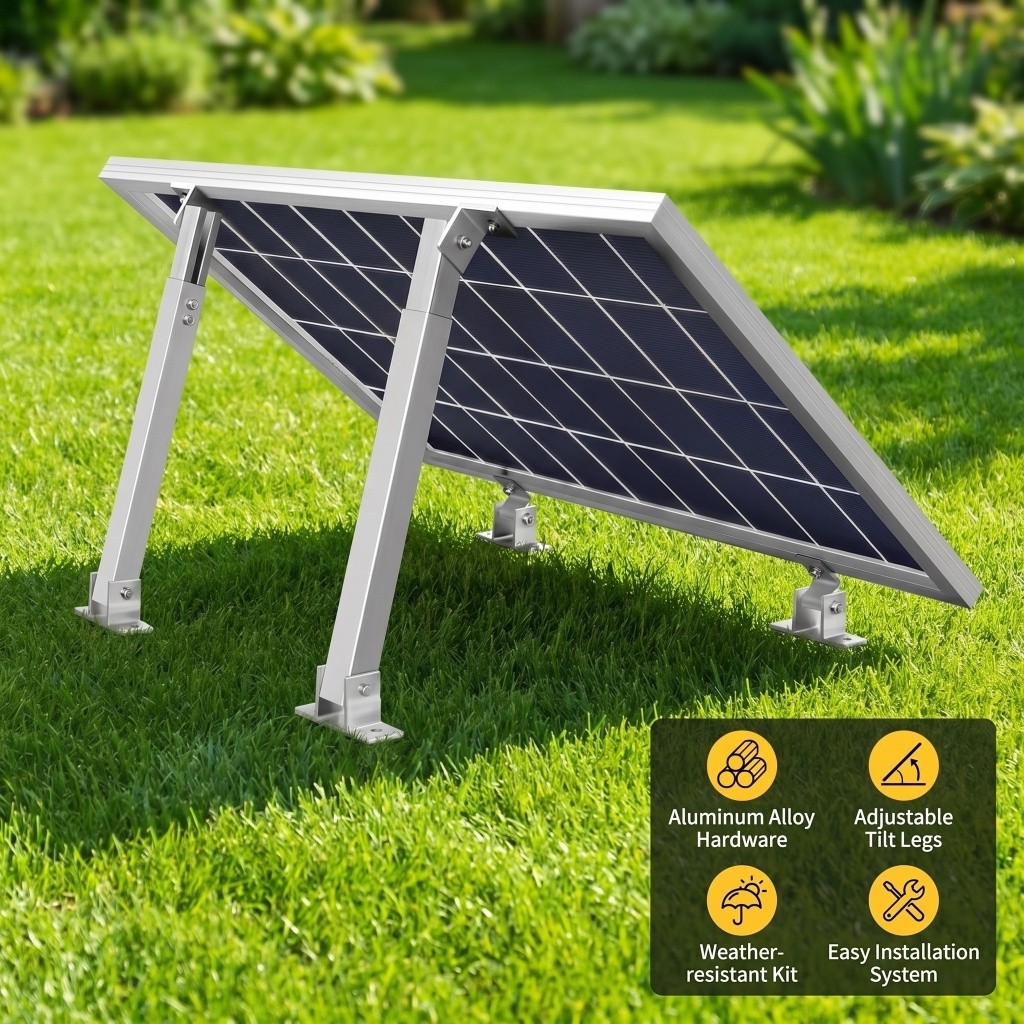 2 Sets 36-68cm Solar Panel Tilt Mount Brackets Kit for Roof Surface RV Farm