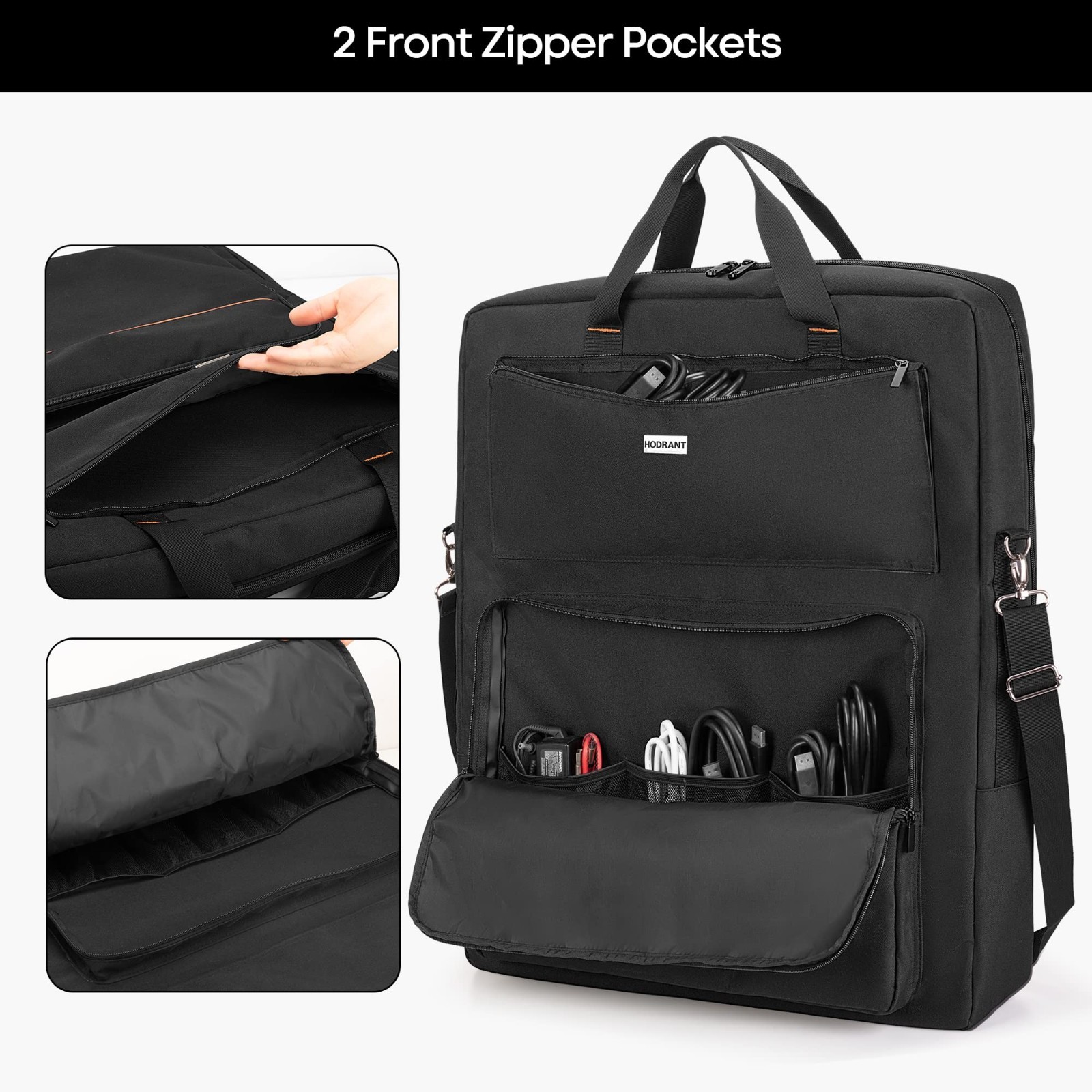 Solar Panel Storage Bag for 100W Panels, Padded Travel Case, Double-Layer Carrie