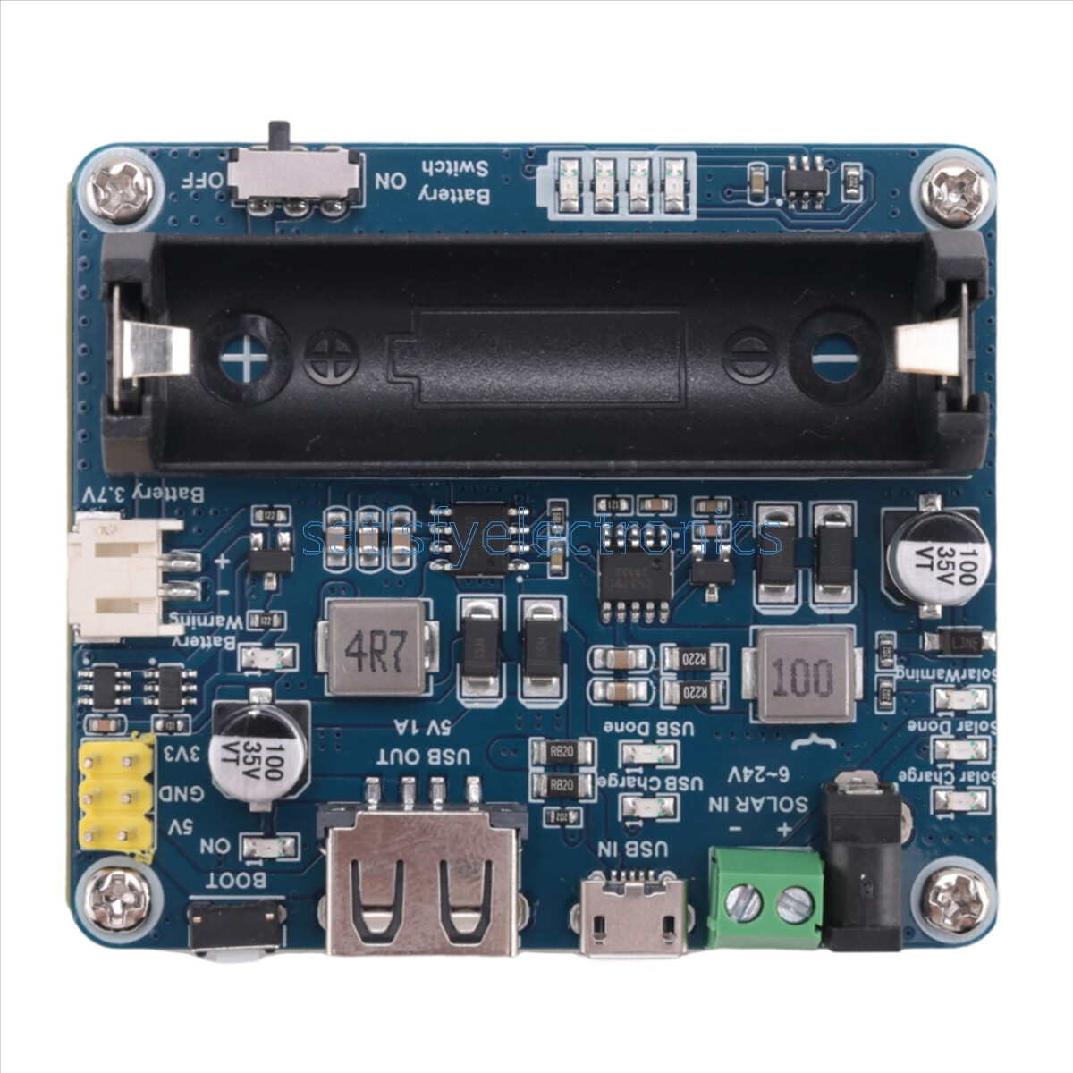 6~24V Solar Panel Power Management Module Support MPPT 850mAh Li-ion Battery NEW
