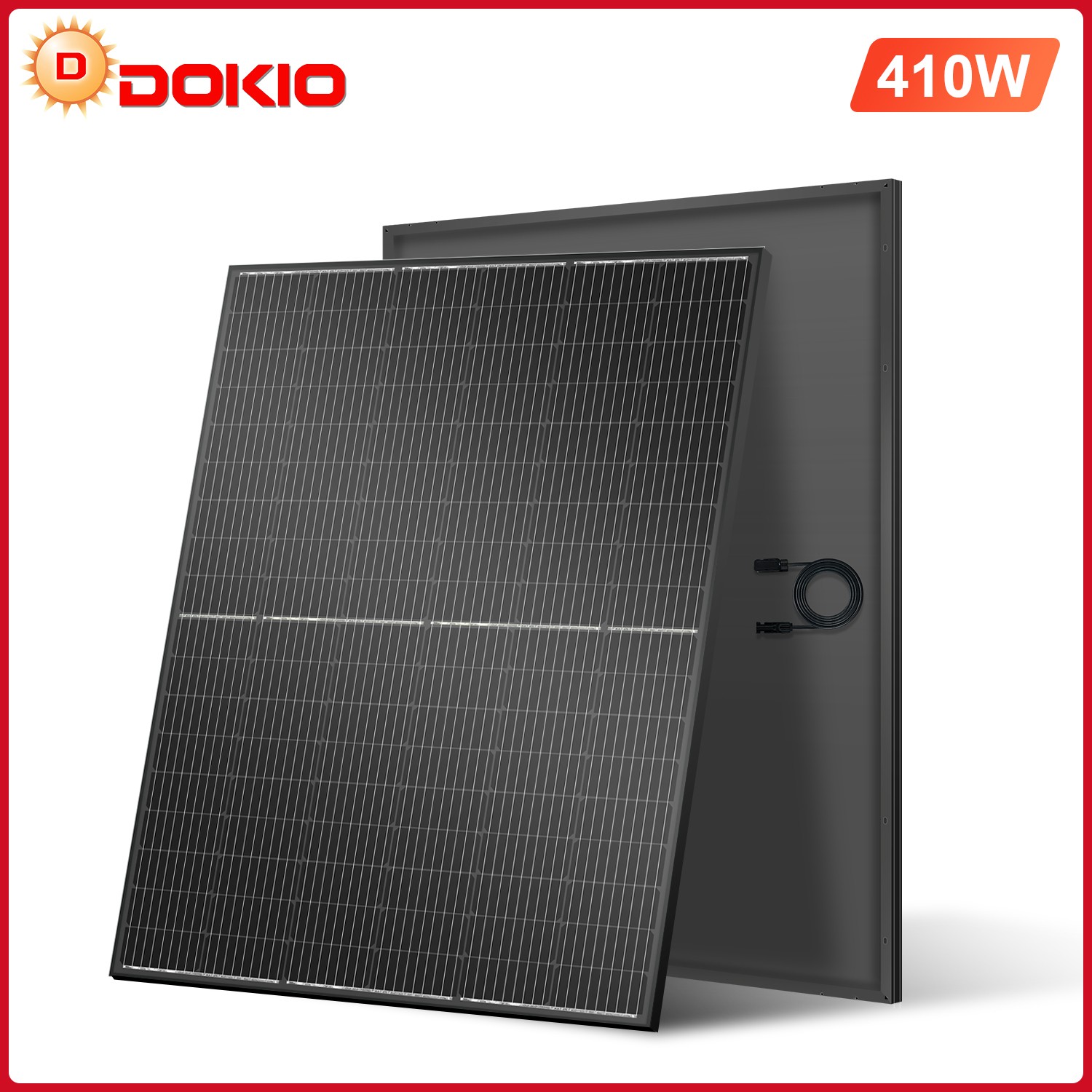 Dokio 400W 1200W Rigidity High Power Big Solar Panel PV moudle for Roof Garden