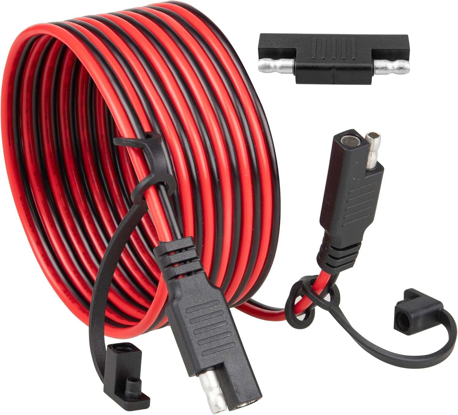 6FT 16AWG SAE Extension Cable with Polarity Reversing Adapter, Heavy Duty 2 Pin