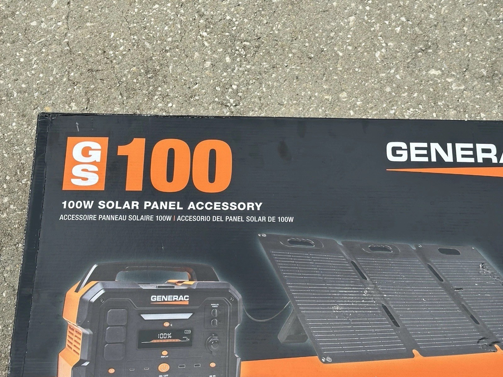 Generac 100 Watt Portable Solar Panel Accessory GS100 Model New