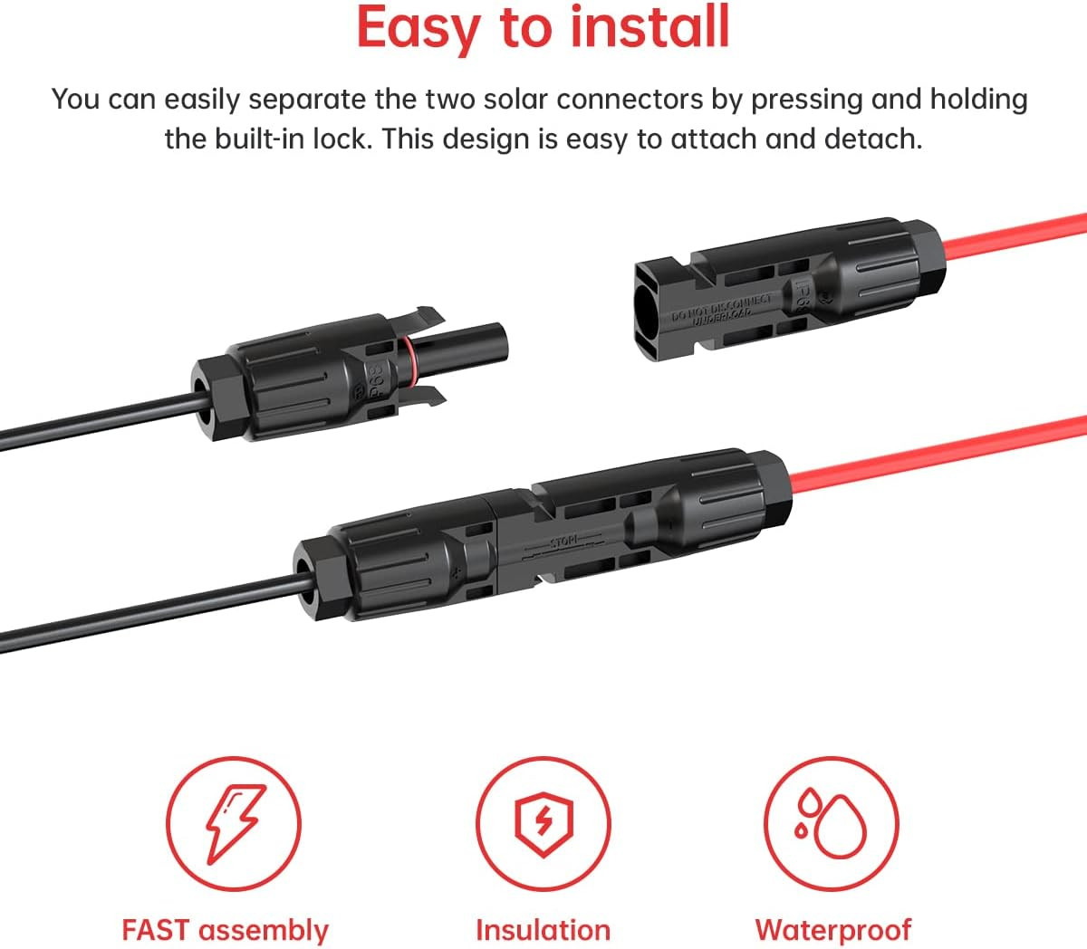 10AWG 2FT XT60 Solar Cable 2 10 25 35 50 75 100FT XT60 Extension Cable