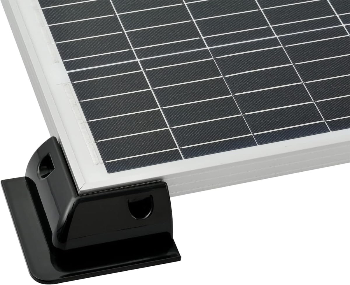 ABS Drill Free Solar Panel Mount 4 Piece Black Great for RV’s, Vans, Trailers…