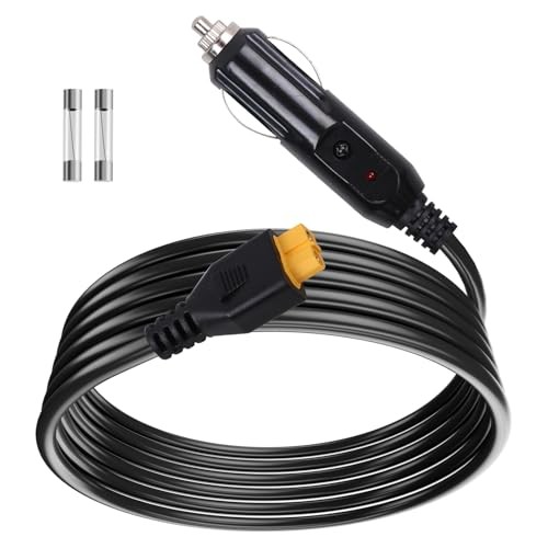 Portable12V/24V car Charger Suitable for Ecoflow Delta/River, Bluetti EB55,