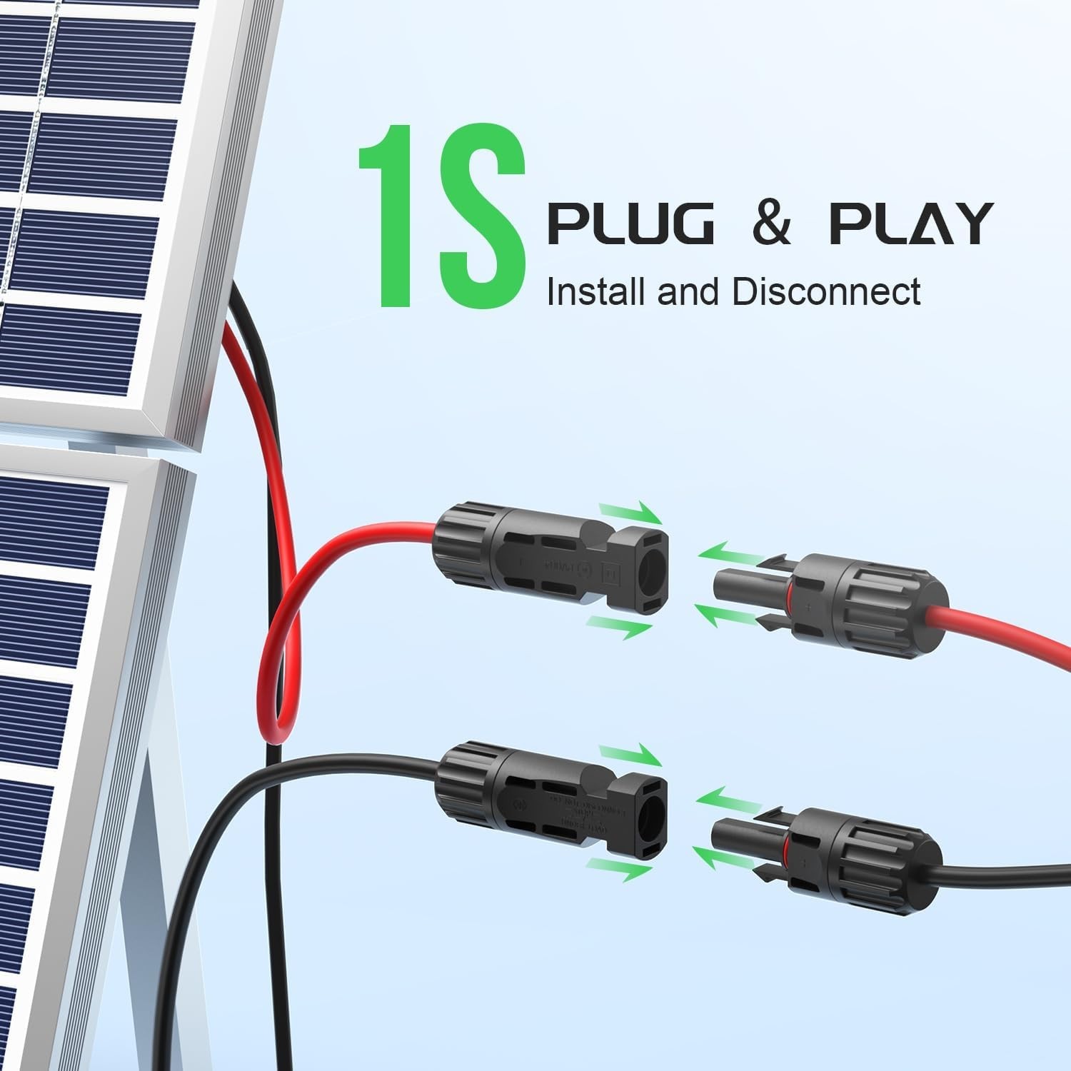30A Solar Connectors Y-Branch Cable Pair – Fast Charging for Solar Panels