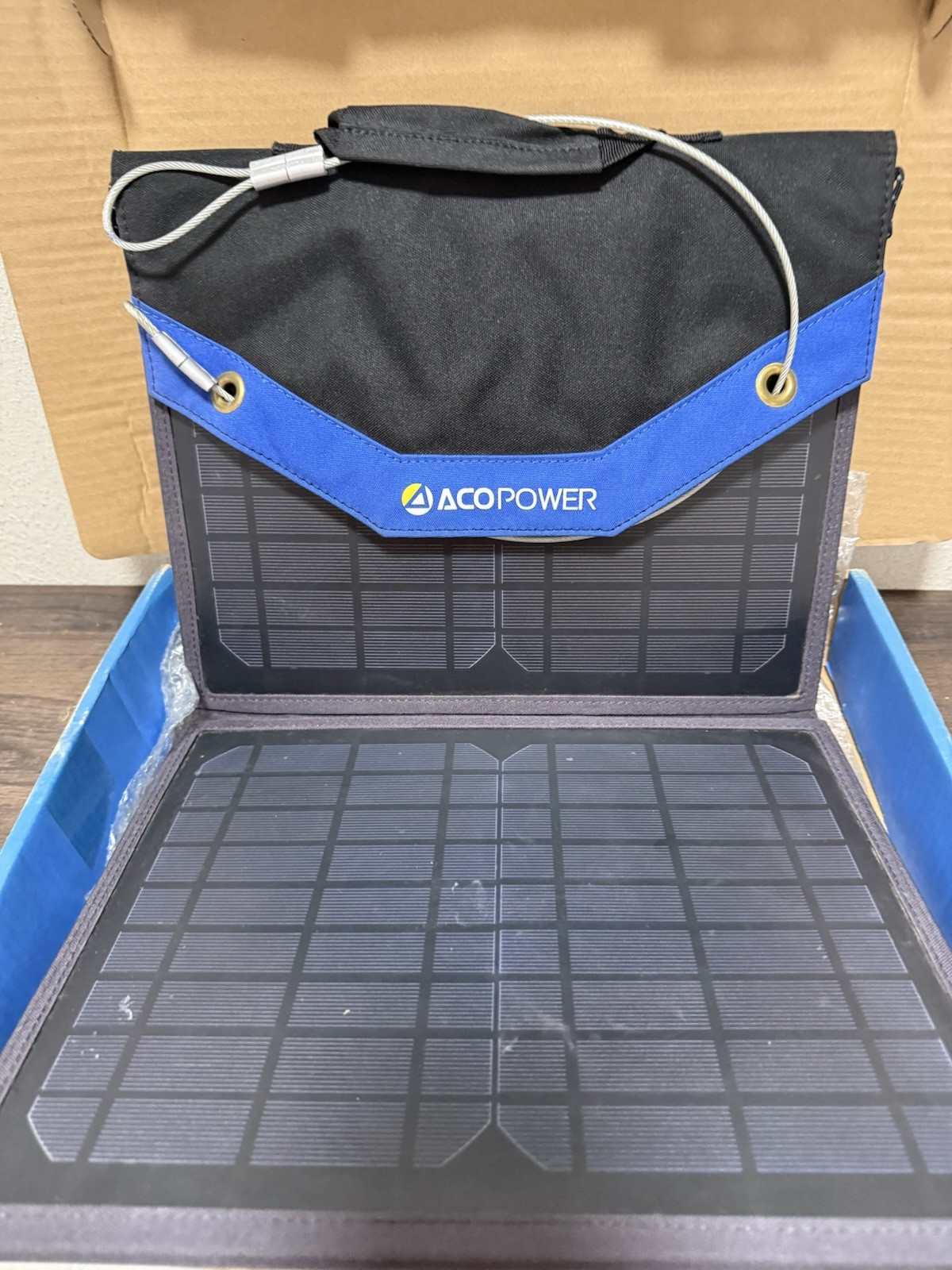 Aco 50W Foldable Solar Panel Kit W/ 5A Charge Controller for RV, Boats, Camping