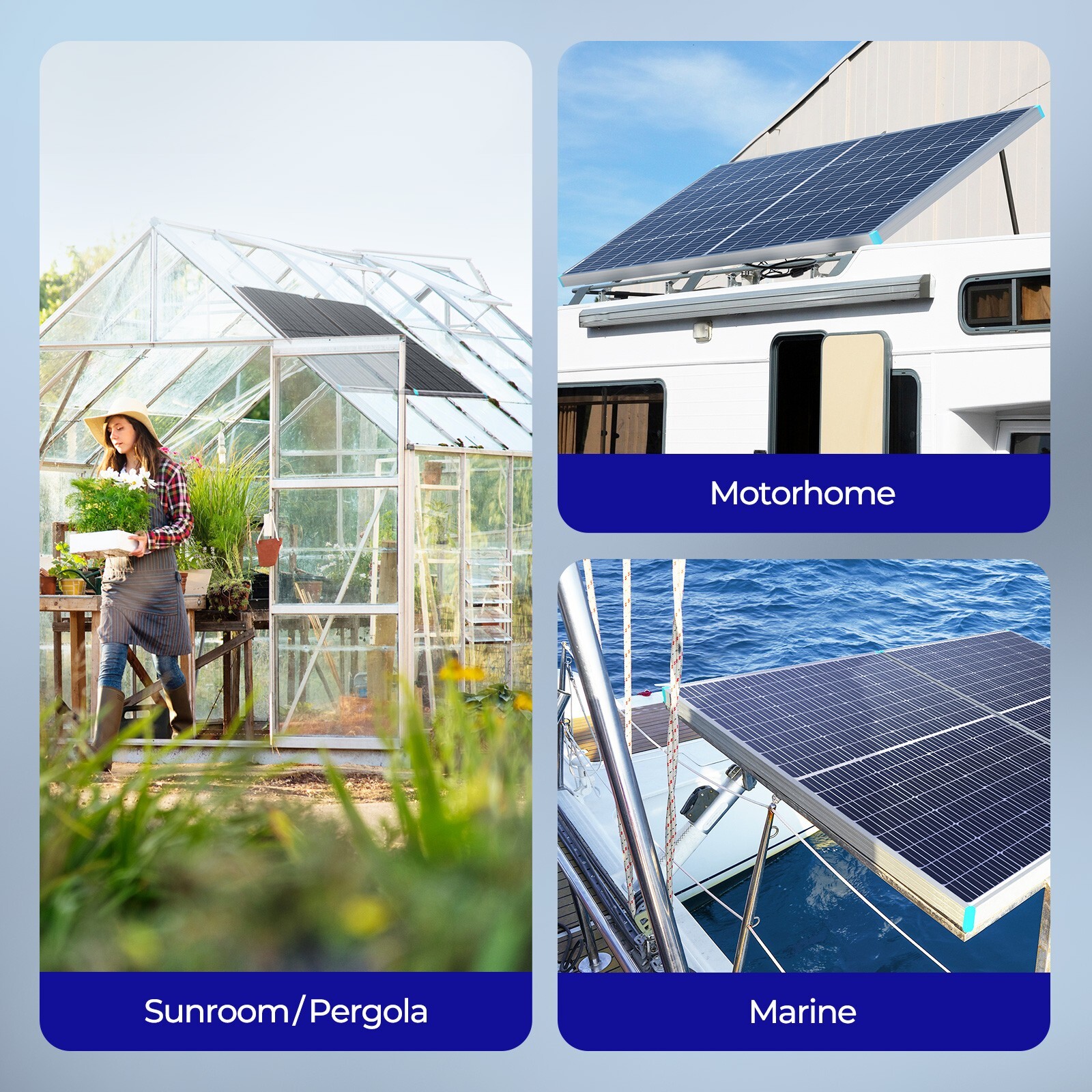 OPEN BOX Renogy Bifacial 220 Watt 12 Volt Monocrystalline Solar Panel