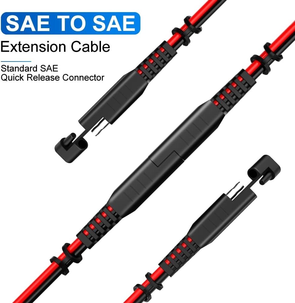 15ft 10AWG SAE Extension Cable with Quick Connect Disconnect SAE Power Connec…