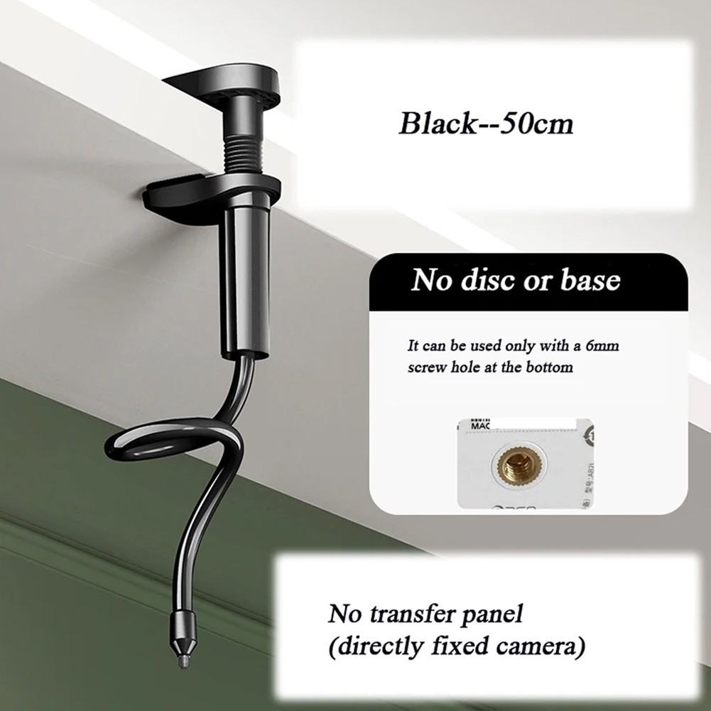 Black White Security Camera Clip Holder Cabinet Ceiling Galvanized Steel