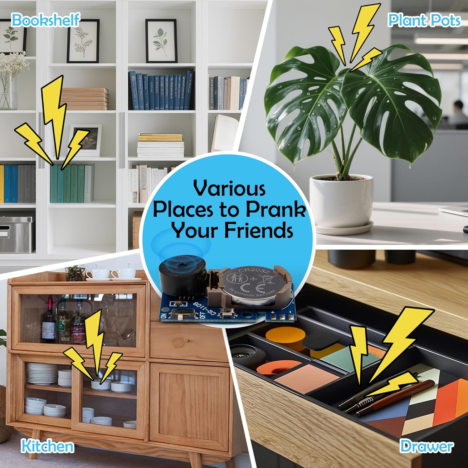 Mini Hidden Cricket Noise Maker Prank – 3 Pack for Home and Office Fun
