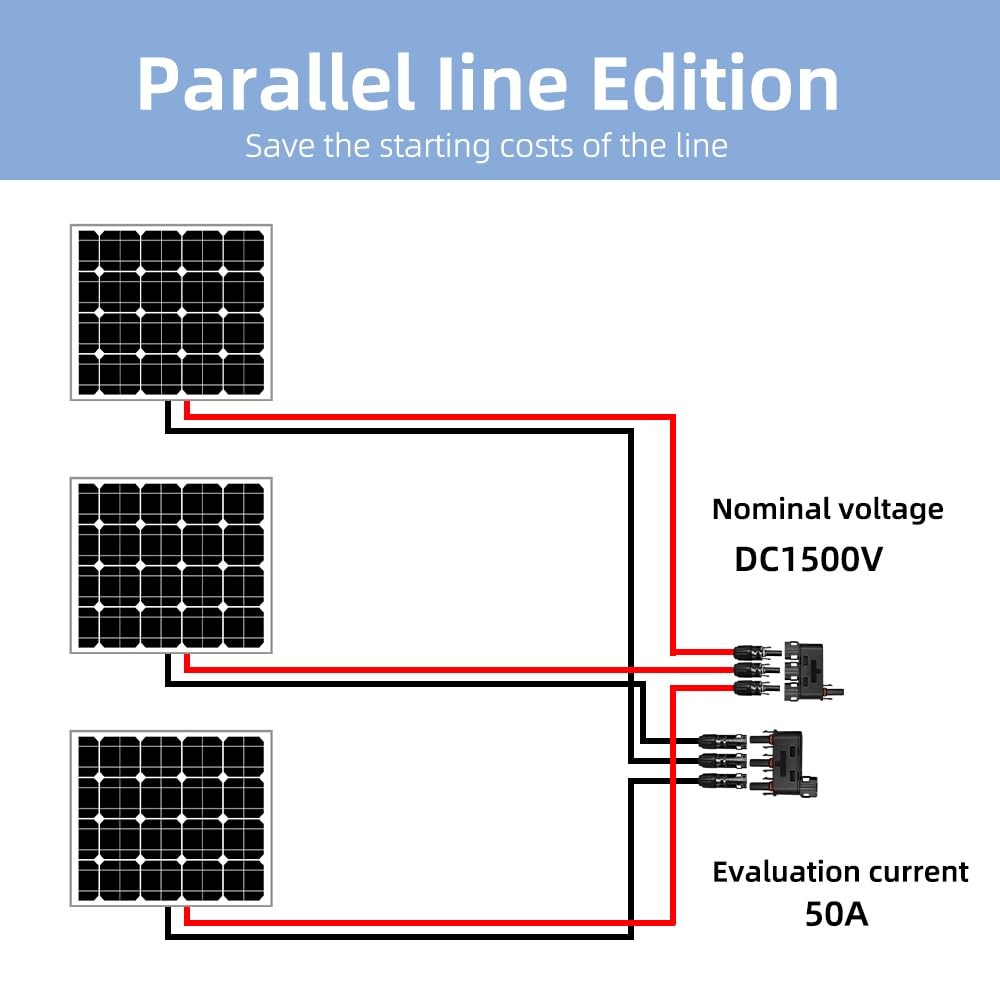 IP68 1500V Waterproof Solar Branch Connector 3 to 1 Y Connector FMM MFF Solar