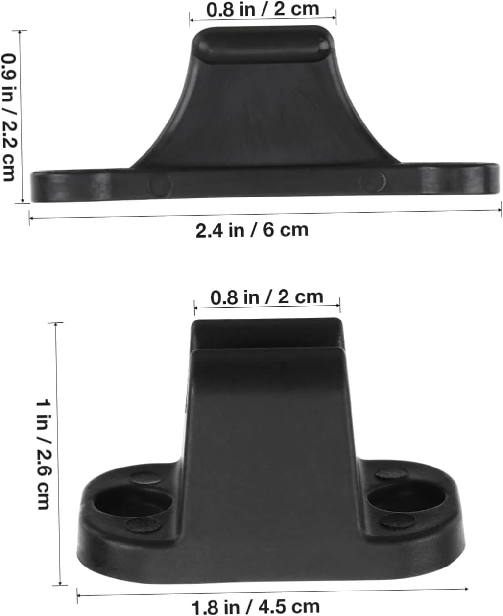 2pcs RV Door Holder Black T-Shaped Nylon Retainer Kit Camper Door Latch Stop Cat