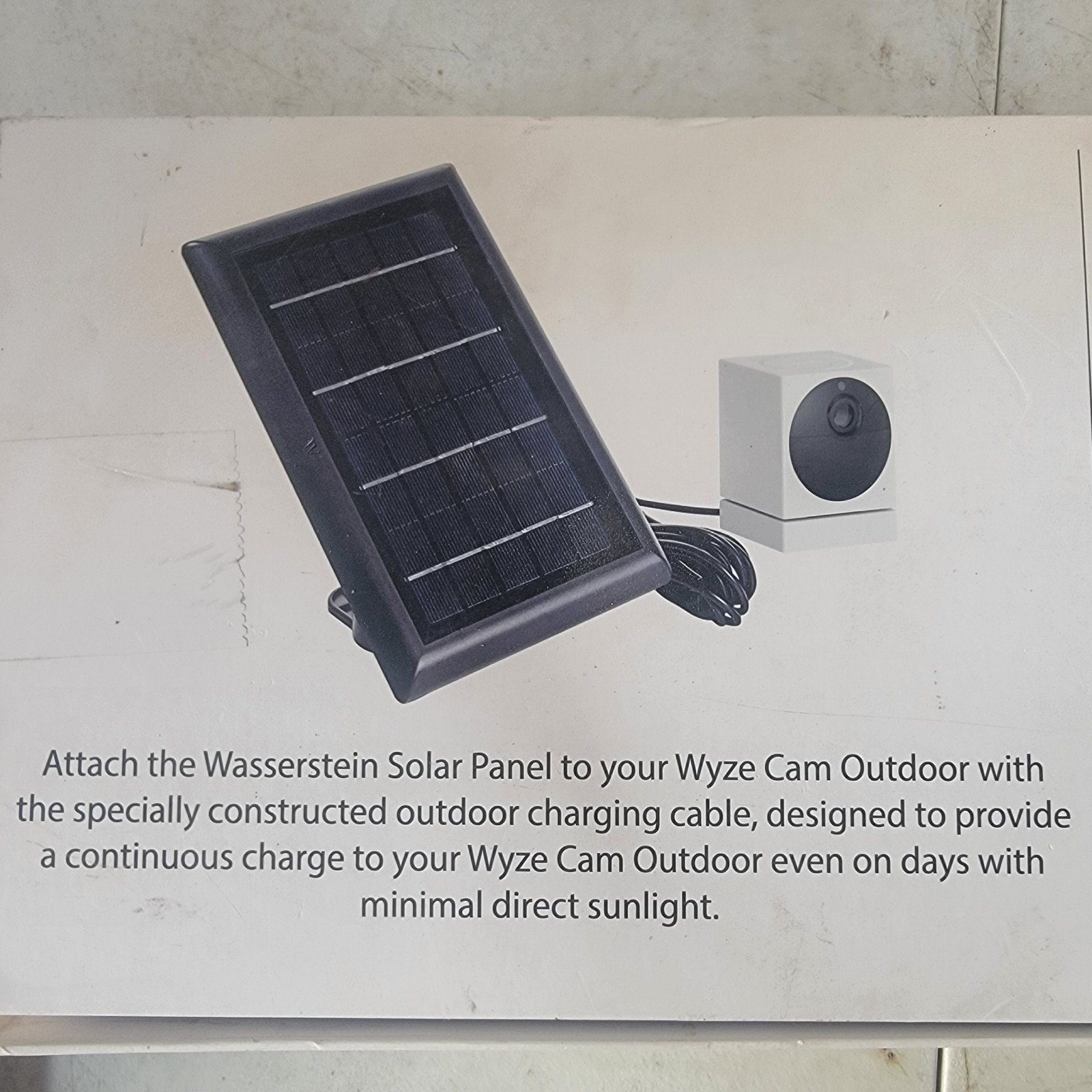 Solar Power Panel for Wyze Cam Outdoor Security Outdoor Camera- White – 3 Pack