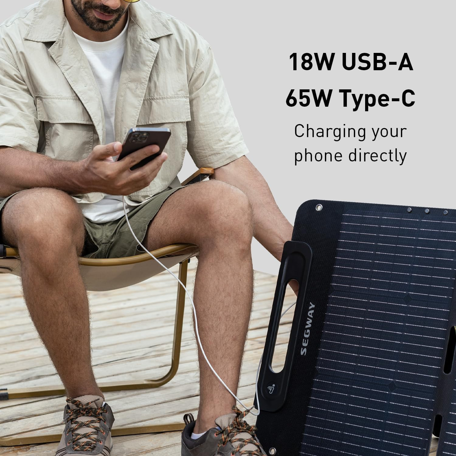 Segway SP100 Portable Solar Panel 100 Watt 20 Volt, High Efficiency Monocrystall