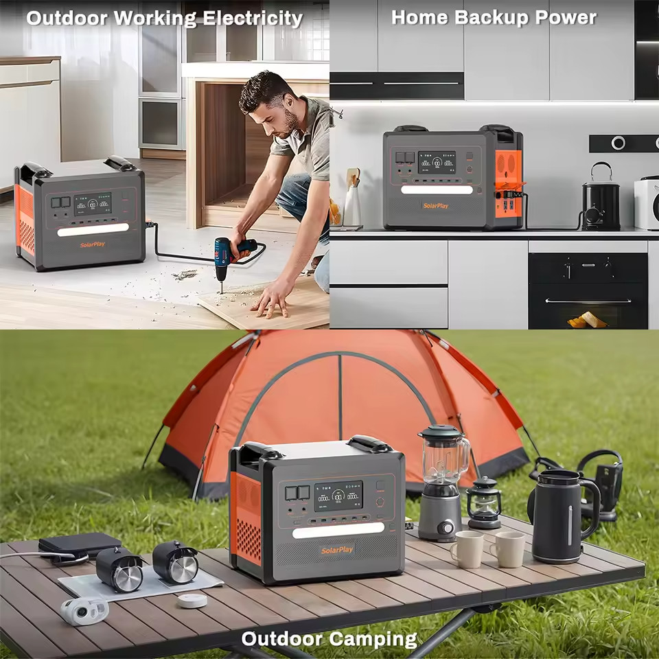 Solar Generator 2500W 2300Wh Portable Power Station for Home Backup RV Camping