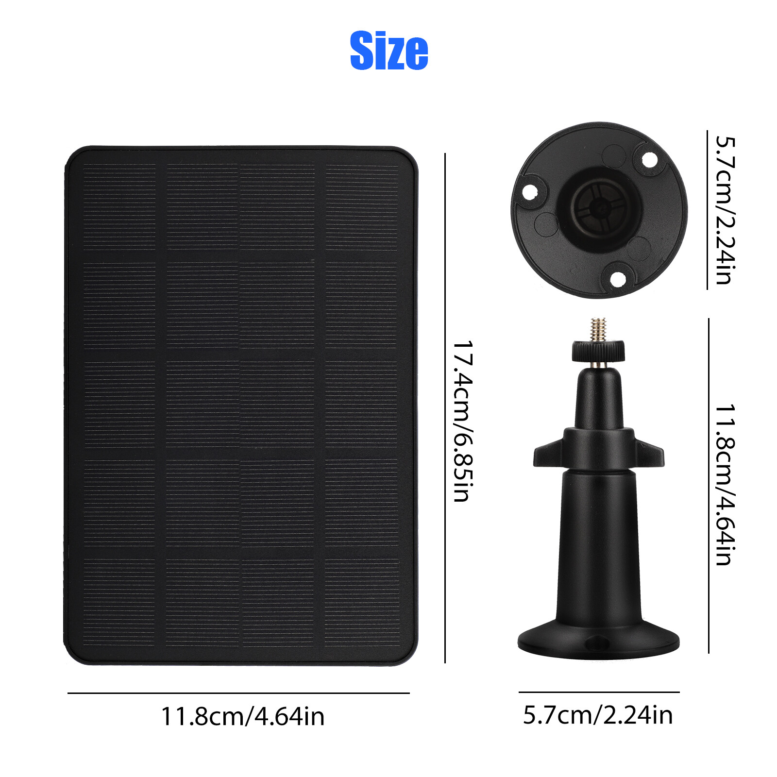 Solar Panel Micro USB C Power CCTV Camera Security Cam Battery Charger Outdoor