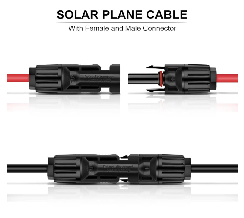 iGreely 10 Gauge Wire Solar to O Ring Cable Solar Panel Adapter Kit Cable Connet