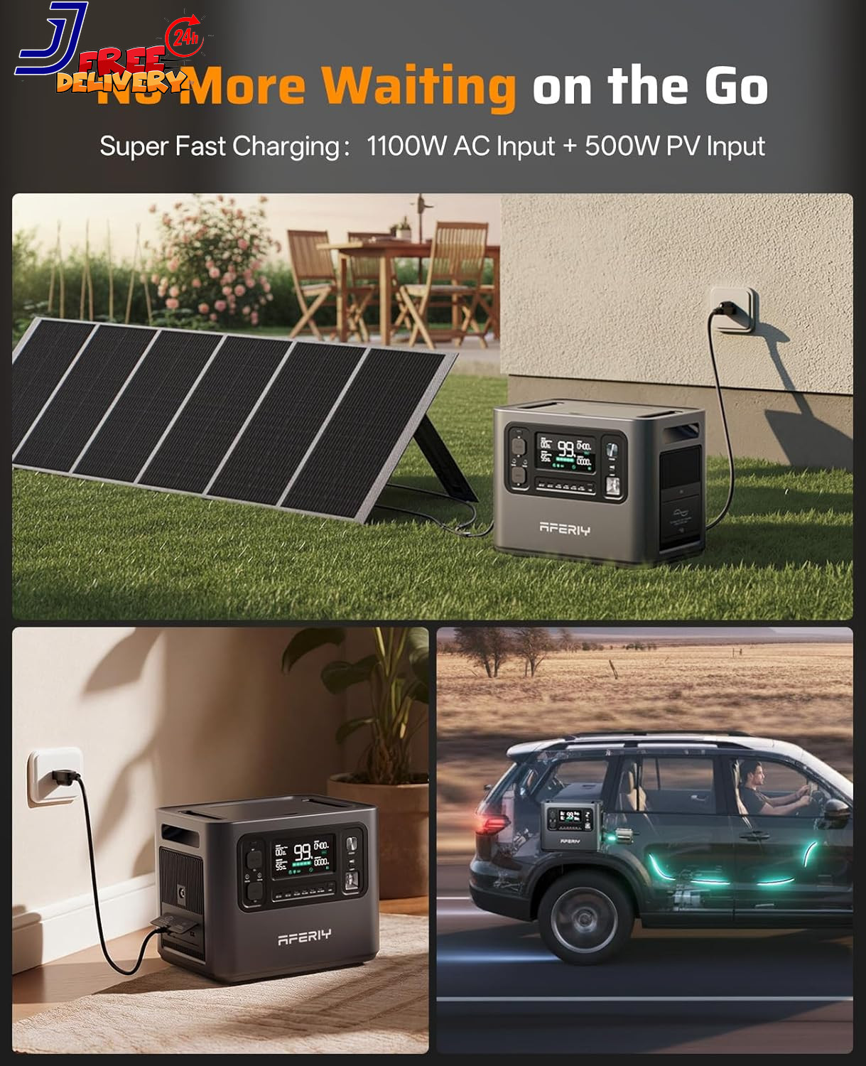 2048Wh Portable Power Station 2400W (Peak 4800W) P210 Lifepo4 Battery Generator