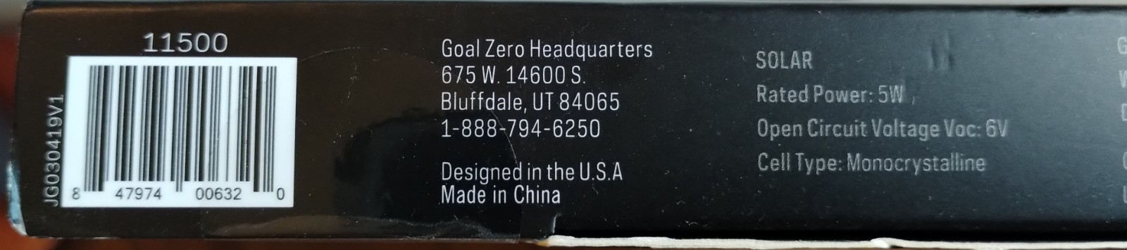 Goal Zero Nomad 5 5W Monocrystalline USB Solar Panel Portable Weather Resistant
