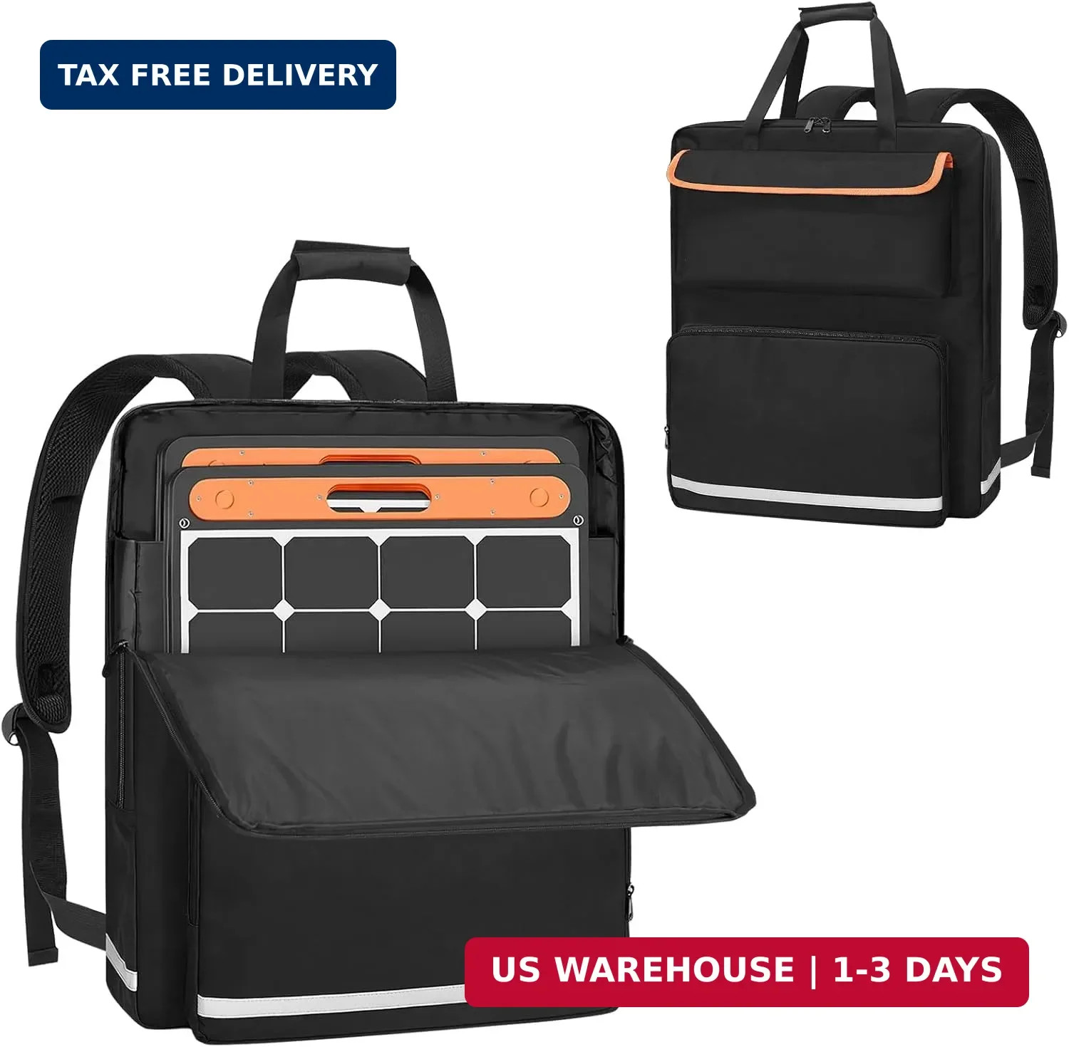 ORKELS Solar Panel Storage Bag, Travel Backpack Compatible with Jackery SolarSag