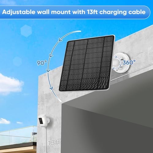 Solar Panel for Ring Camera, Compatible with Spotlight Cam/Pro/Plus two type c