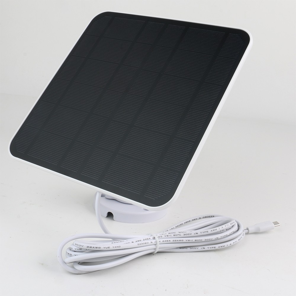 5W Solar Panel Charger for Ring Video Doorbell 4/3/2 Solar Charger w/Power Cable