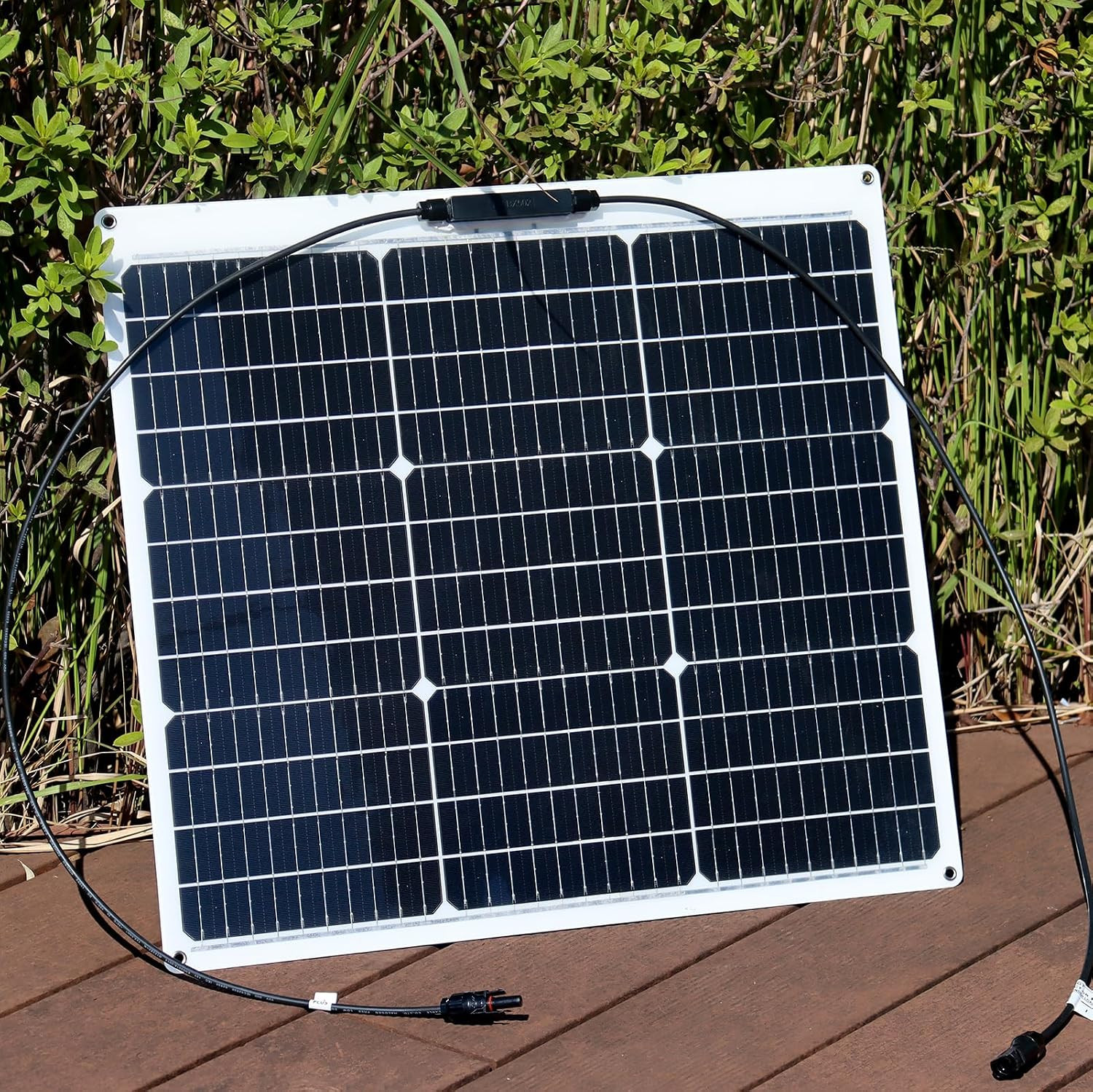 Flexible Solar Panel 50W 12V Monocrystalline Module Fiberglass Lightweight Charg