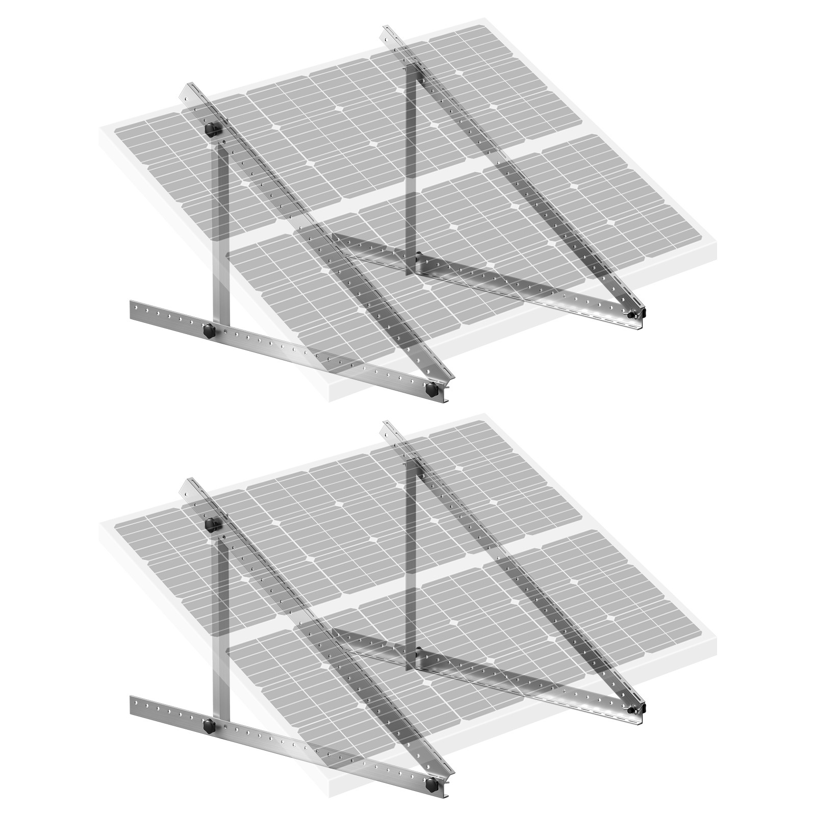 VEVOR 45-Inch Solar Panel Mount Brackets 0 – 90° Adjustable Tilt Brackets 2-Set