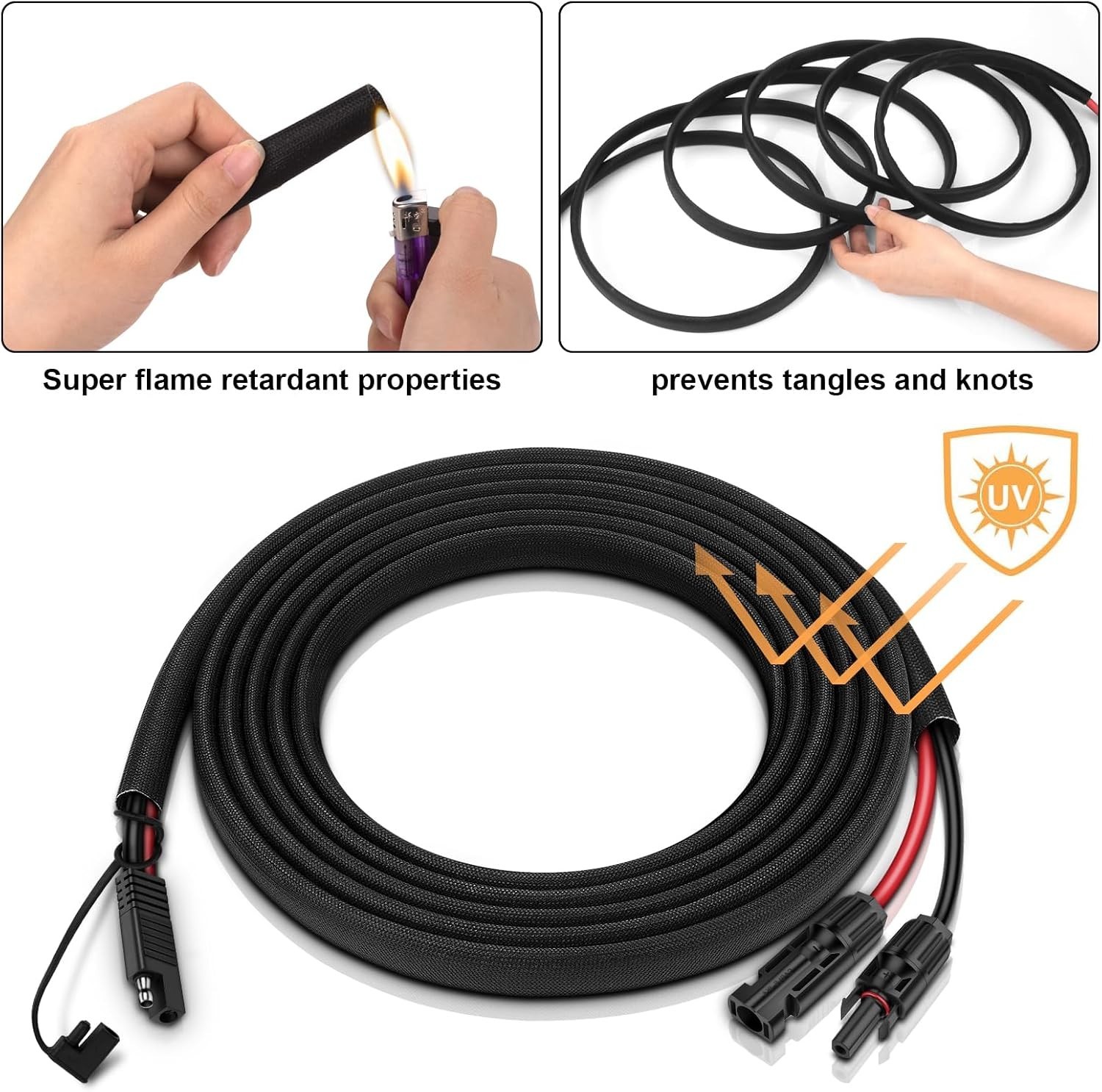 10AWG SAE Extension Cable with Polarity Reverse Adapter
