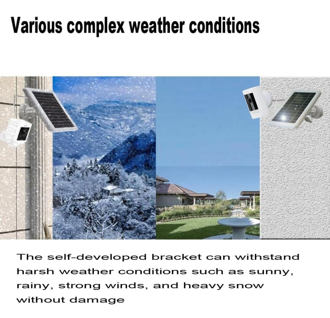 Solar Panel Charger For Ring Spotlight Camera Ring Stick Up Camera5 V 4.5 W Outp