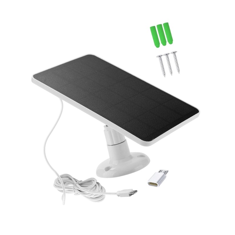 Green Solar Device Panel Providing Continuous Power to Cameras Doorbells