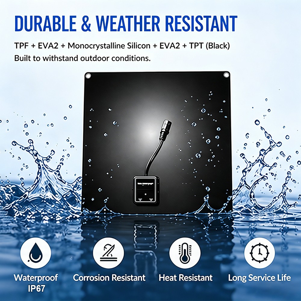 100W Portable Flexible Monocrystalline Solar Panel USB DC Outdoor RV Camping Use